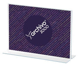Archivo 2000 Expositor Sobremesa En Forma De T Din A5 Horizontal 75x210x155 Mm Cristal Transparente