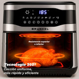 Freidora Por Aire Airfryer Sin Aceite Grunkel Maxisteelfryer 2200w Capacidad 9l