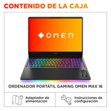 Portátil Gaming Hp Omen Max 16 Ak0008ns Copilot+ Pc 16" Wqxga Amd Ryzen Ai 9 Hx375 55 Tops 32gb Ram 1tb Ssd Geforce Rtx 5070 Ti W11 Home