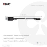 EAN 8719214473655 - CLUB3D CAC-1563 adaptador de cable de vídeo 2 m USB Tipo C DisplayPort Negro imagen 4