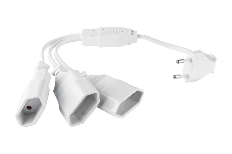 Kabelmeister Euro-Cable Alargador Con 3 Conectores Hembra, 0,2m