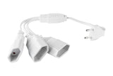 Kabelmeister Euro-Cable Alargador Con 3 Conectores Hembra, 0,2m
