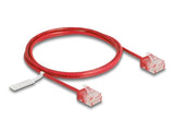 Delock Rj45 Cable De Red Cat.6 Utp Ultra Slim 1 M Rojo Con Kurzen Machon