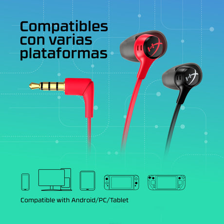 EAN 0196786890161 - HyperX Cloud Earbuds II RED Gaming Earbuds with Mic Alámbrico Dentro de oído Juego imagen 6