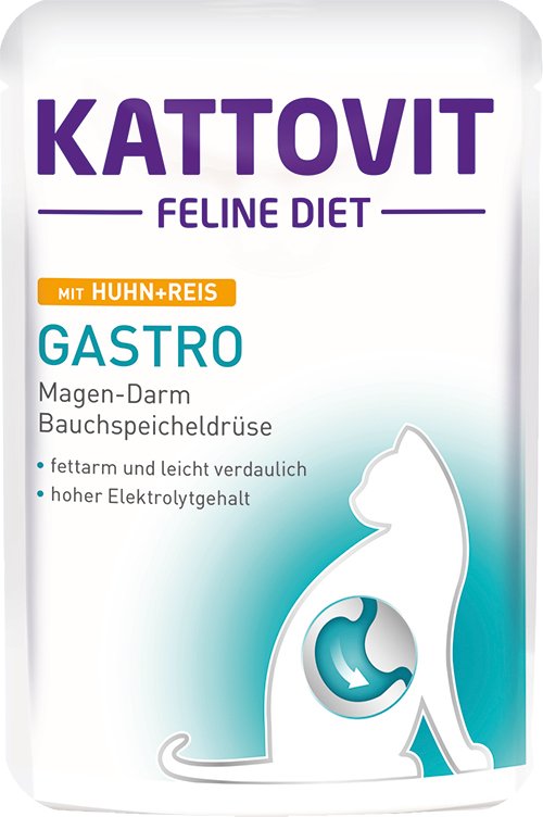 Comida Húmeda Para Gatos Kattovit Feline Diet Gastro Chicken With Rice  85g