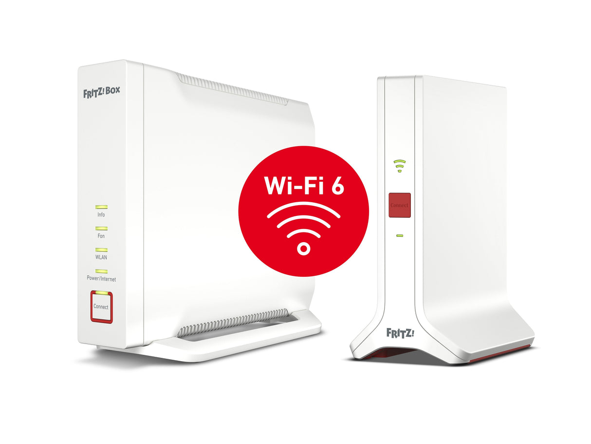 Router  Fritz! Mesh Set 4060 + 3000 Ax Int Tribanda (2,4 Ghz/5 Ghz/5 Ghz) Wi-Fi 6 (802.11ax) Blanco 4x4