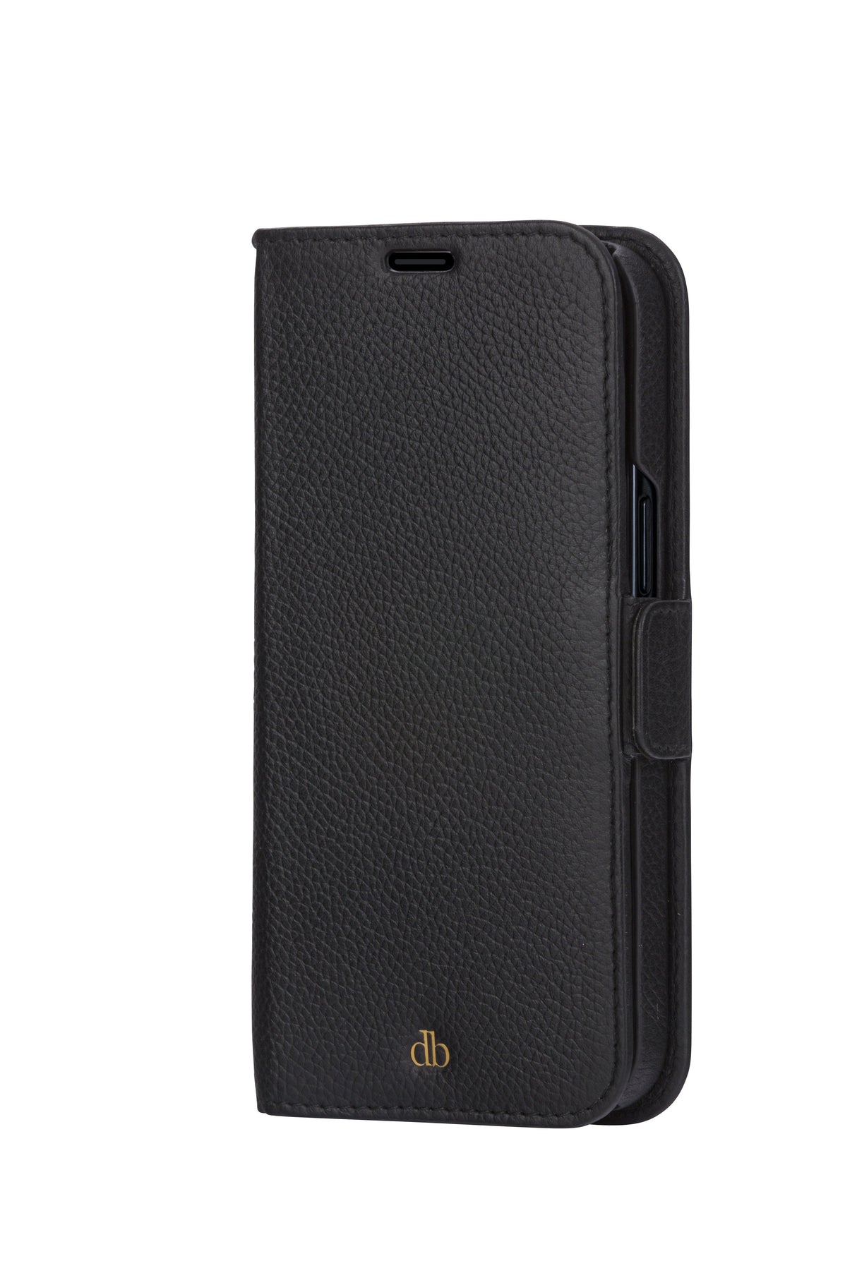 Dbramante1928 New York Funda Con Tapa Para Teléfono Móvil 2 En 1 Cuero Pebble De Grano Completo Negro Noche Para Apple Iphone 11 Xr