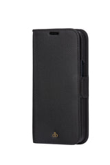 Dbramante1928 New York Funda Con Tapa Para Teléfono Móvil 2 En 1 Cuero Pebble De Grano Completo Negro Noche Para Apple Iphone 11 Xr