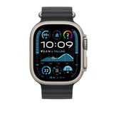 Apple 49mm Black Ocean Band Extension - Natural Titanium Finish