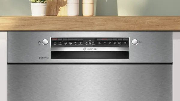 Bosch Home Smu4ecs28e Serie 4, Lavavajillas Acero Inoxidable Cepillado  Smu4ecs28e