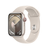Apple Watch Series 9 Gps 45mm Cellular Caja De Aluminio Blanco Estrella Correa Deportiva Blanco Estrella M L