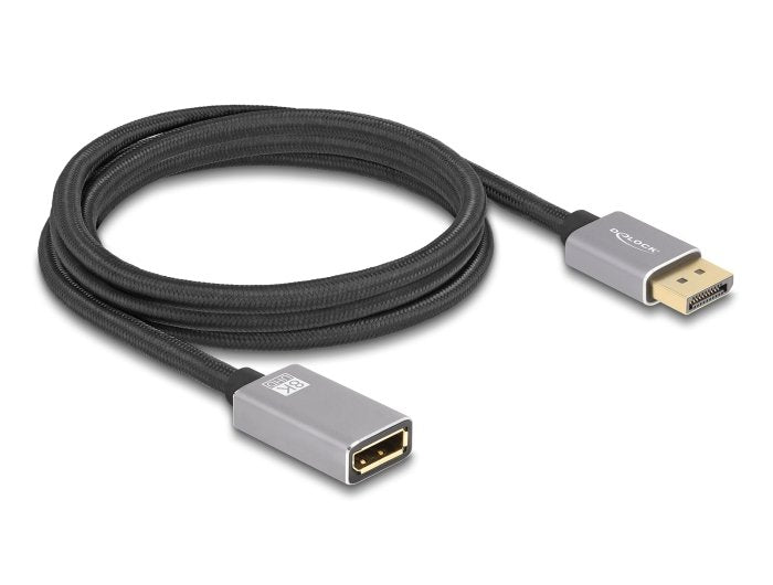 Cable Delock 81080 Displayport 2 M Gris, Negro