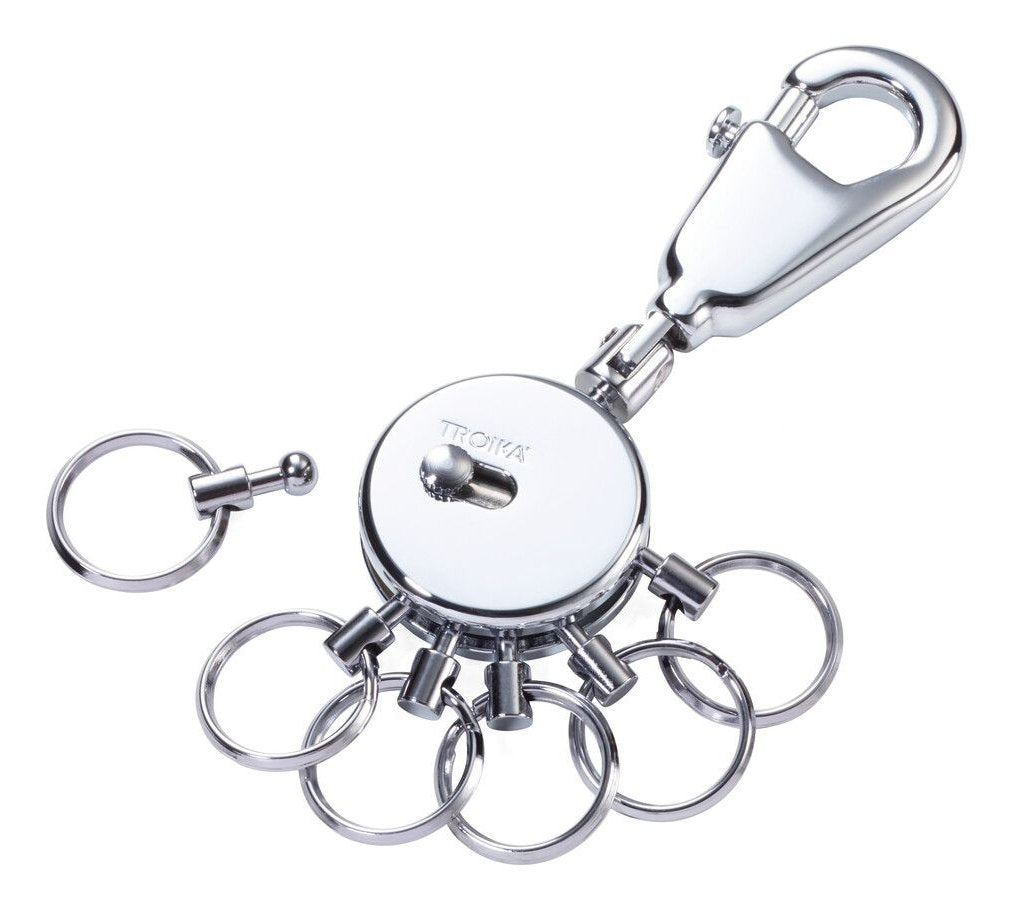 Llavero Troika Around The World De Anilla Azul, Plata