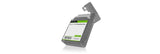 Icy Box Ib-Ac6025-3 Set 3 Funda De Plástico Verde, Gris, Blanco 2x 2,5" Ssd/Hd