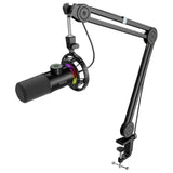 Fifine T658 Rgb Micrófono Usb Para Grabación Y Transmisión En Pc Negro