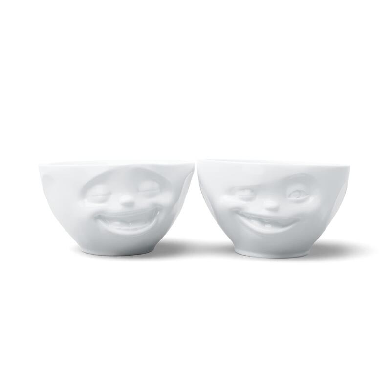 Fiftyeight Schälchen-Set 200ml - Lachend & Zwinkernd Blanco