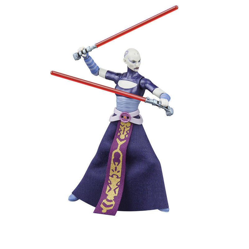 Figura Asajj Ventress La Guerra De Los Clones Star Wars 9,5cm