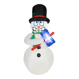 Figura Hinchable Con Led Para Exterior, Muñeco De Nieve, 80 X 70 X 175 Cm