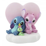 Figura Iluminada Enesco Disney Stitch Y Angel