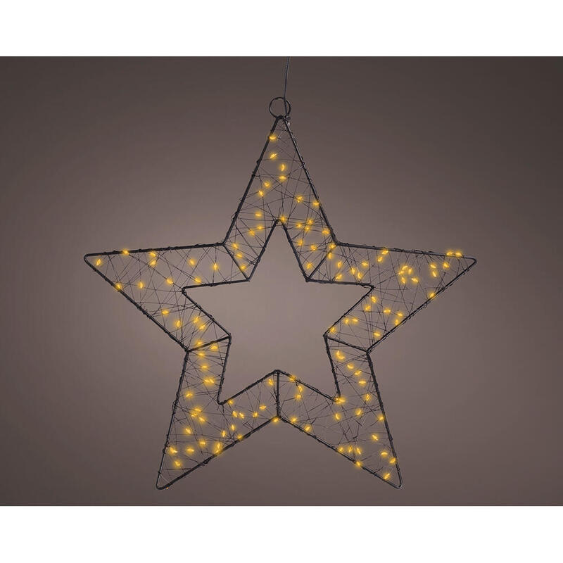 Figura Microled Estrella Metal, Exterior Ø38 Cm