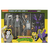 Figura Neca Teenage Mutant Ninja Turtles Business Suit Casey Jones & Split Foot Soldier Pack 2 Scale Action 18cm