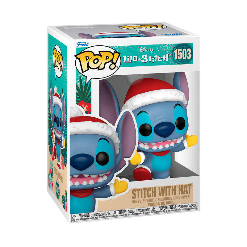Figura Pop Disney Stitch With Santa Hat