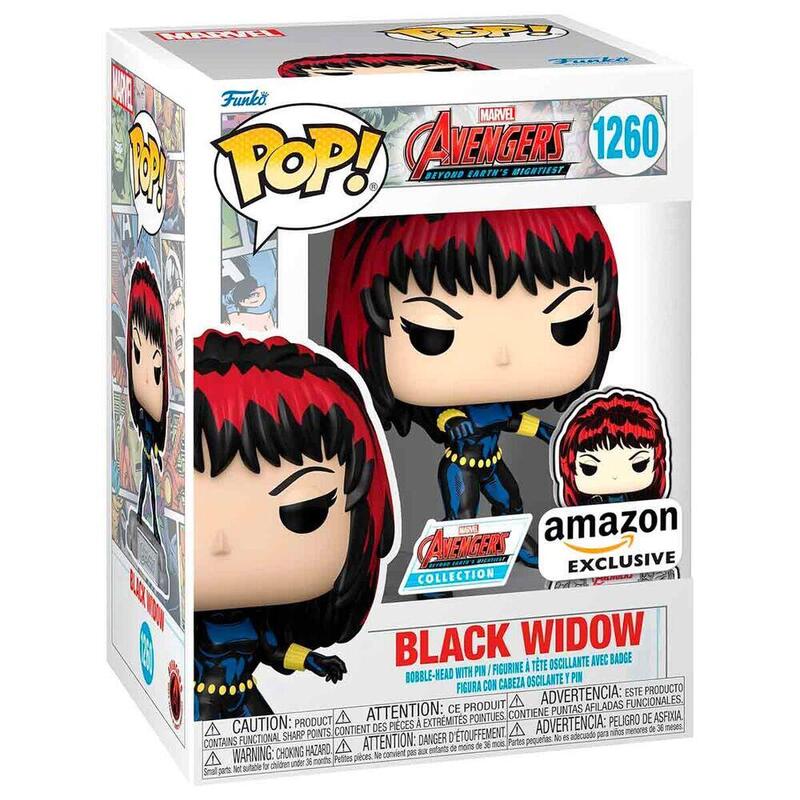 Figura Pop Marvel Avengers 60th Anniversary Comic Black Widow With Pin Exclusive