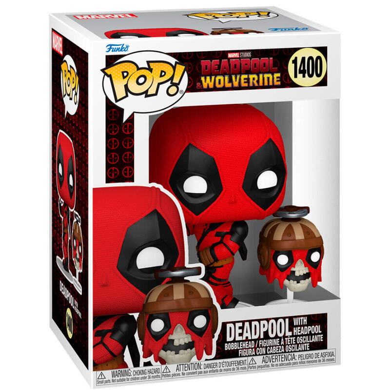 Figura Pop Marvel Deadpool & Wolverine Deadpool With Headpool