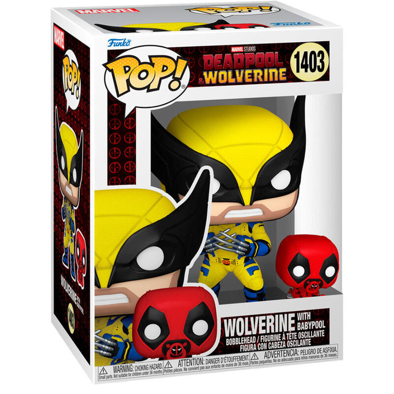 Figura Pop Marvel Deadpool & Wolverine - Wolverine With Babypool