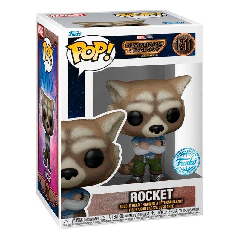 Figura Pop Marvel Guardianes De La Galaxia Rocket Exclusive