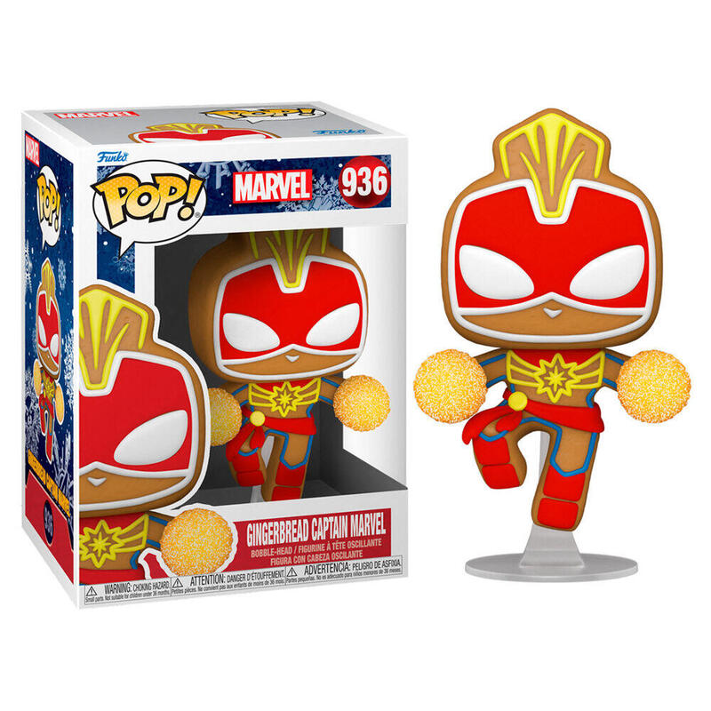 Figura Pop Marvel Holiday Captain Marvel