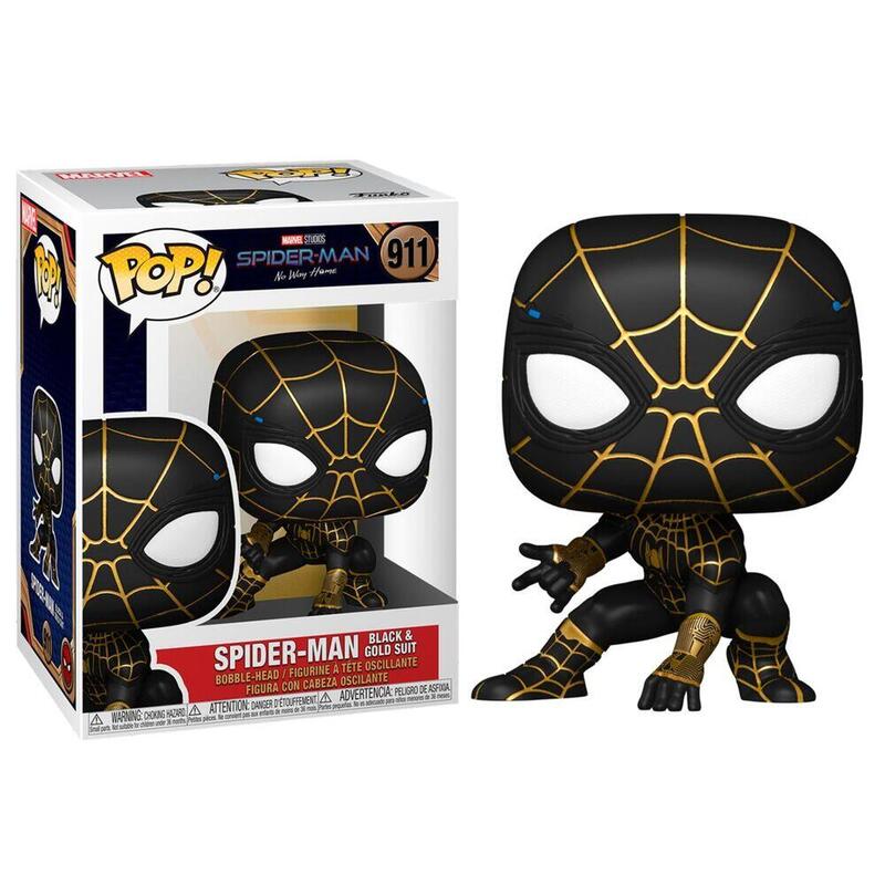 Figura Pop Marvel Spiderman No Way Home Spiderman Black & Gold Suit