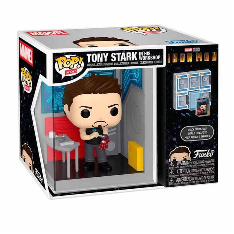 Figura Pop Nooks Marvel Tony Stark In His Workshop