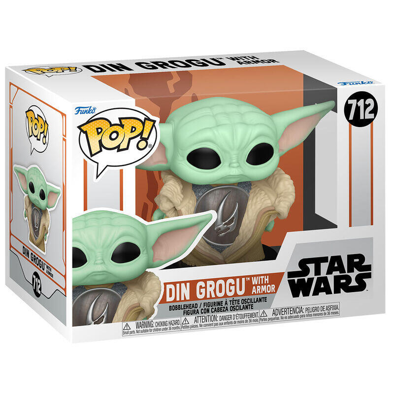 Figura Pop Star Wars The Mandalorian Din Grogu With Armor