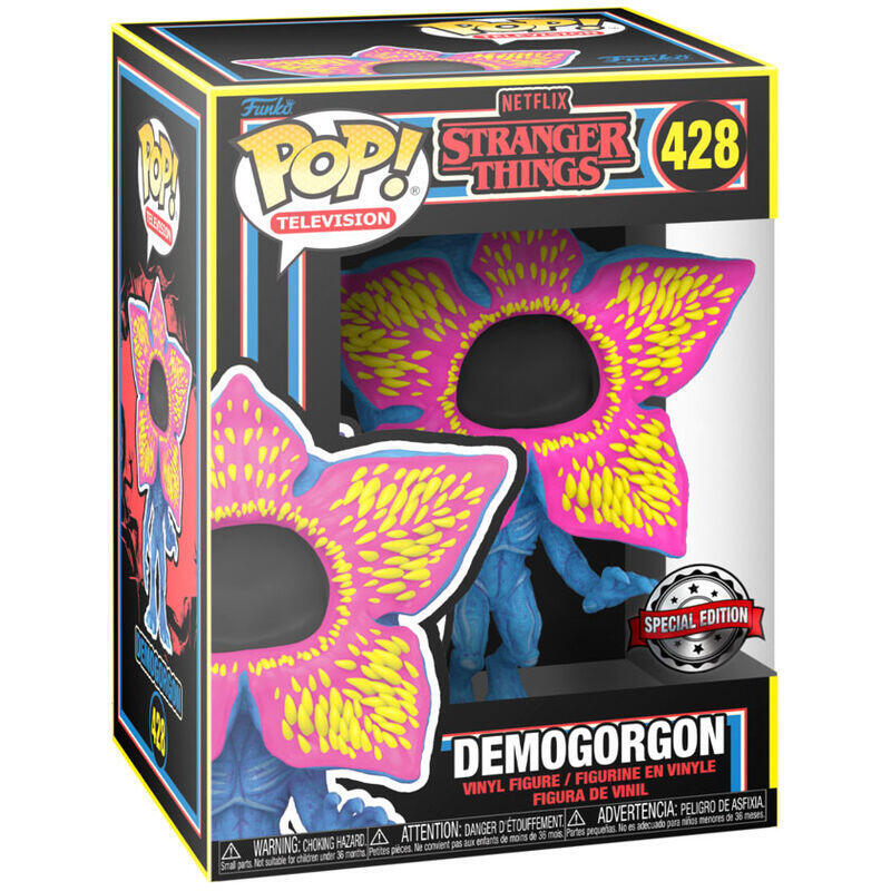 Figura Pop Stranger Things Open Face Demogorgon Black Light Exclusive