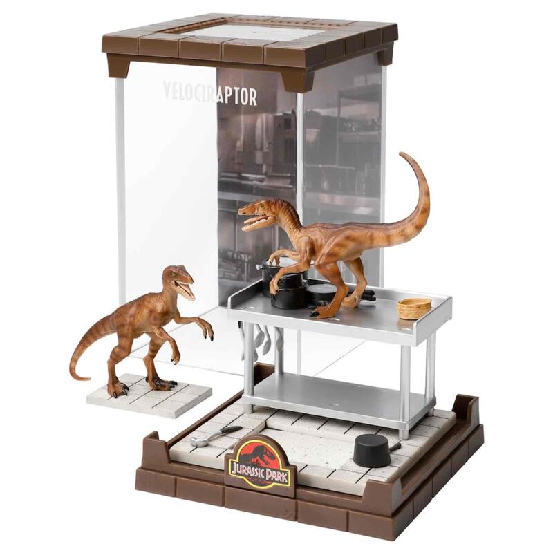 Figura The Noble Collection Jurassic Park Velociraptor Bendyfig Diorama