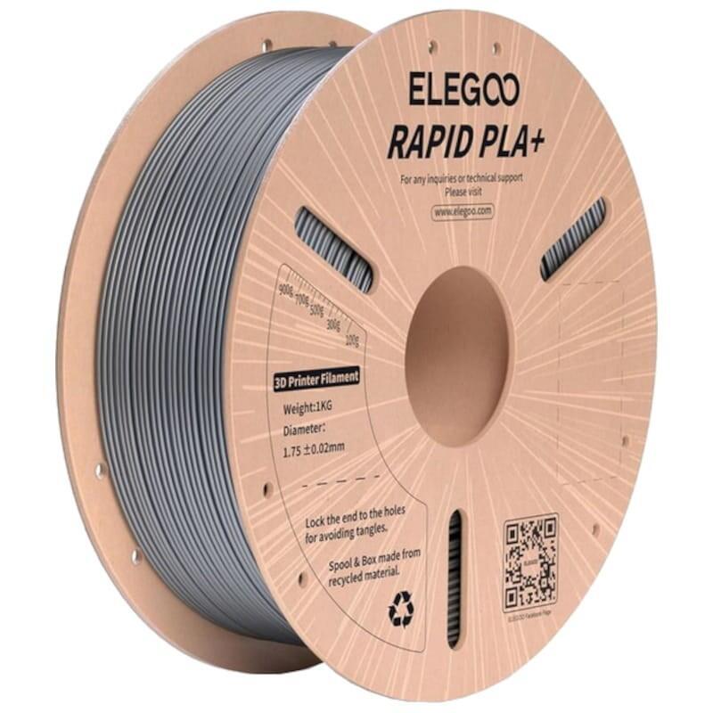 Filamento Elegoo Rapid Pla + (Plus) Plata  - 1.75mm - Impresión De Alta Velocidad Hasta 600mm/S - Bobina De 1kg