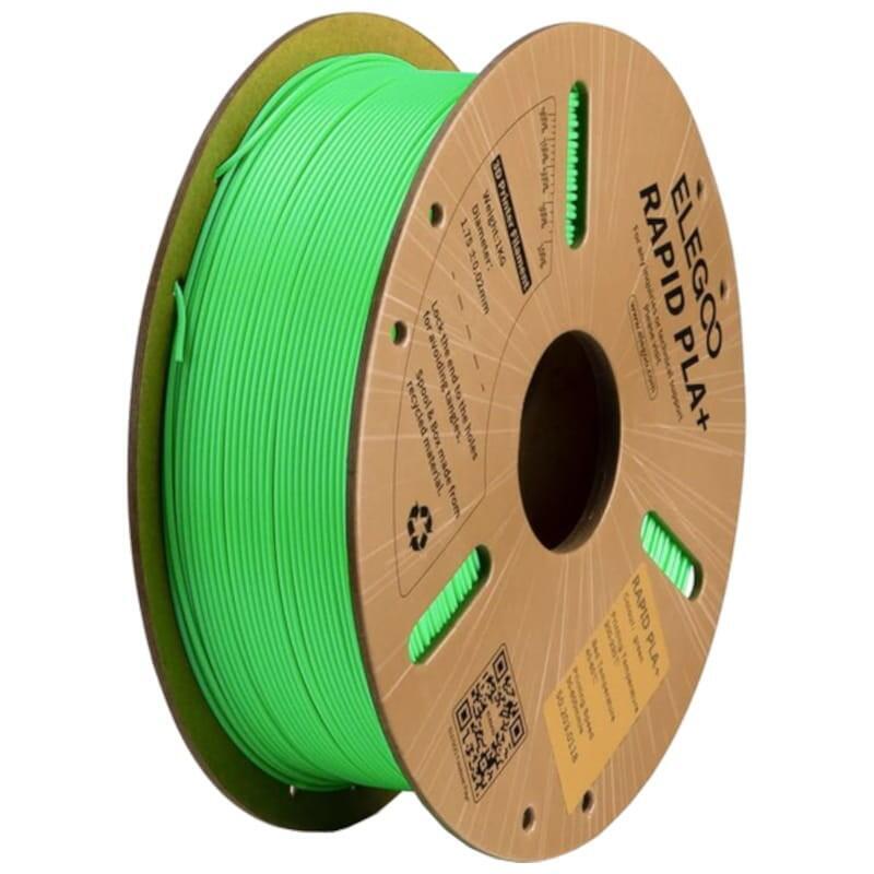Filamento Elegoo Rapid Pla + (Plus) Verde - 1.75mm - Impresión De Alta Velocidad Hasta 600mm/S - Bobina De 1kg