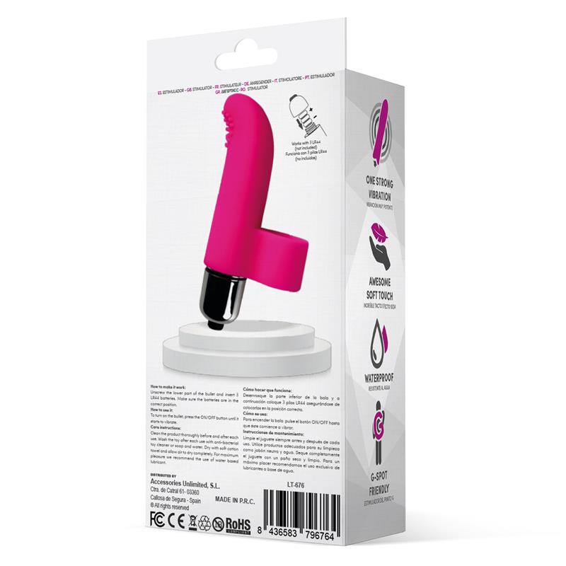 Fingy Bala Vibradora Para El Dedo Silicona Rosa