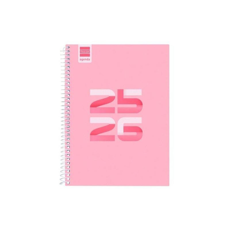 Finocam Agenda Cool Para Estudiantes Espiral 4º Svh Rosa 2025-2026