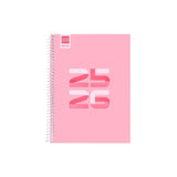 Finocam Agenda Cool Para Estudiantes Espiral 4º Svh Rosa 2025-2026