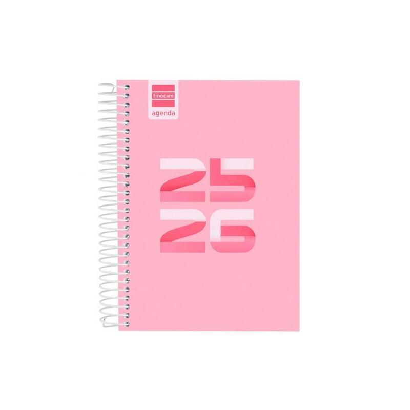 Finocam Agenda Cool Para Estudiantes Espiral 8º 1dp Rosa 2025-2026