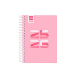 Finocam Agenda Cool Para Estudiantes Espiral 8º 1dp Rosa 2025-2026