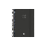 Finocam Agenda Espiral 18 Meses E10 2dp Cierre C/Goma Tapa Pp Negro 2025-2026