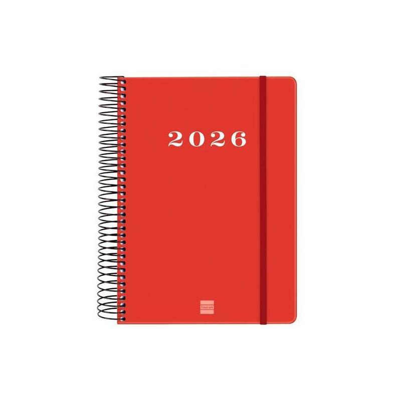 Finocam Agenda Espiral My E10-155x212mm 1dp Tapa Dura Rojo 2026