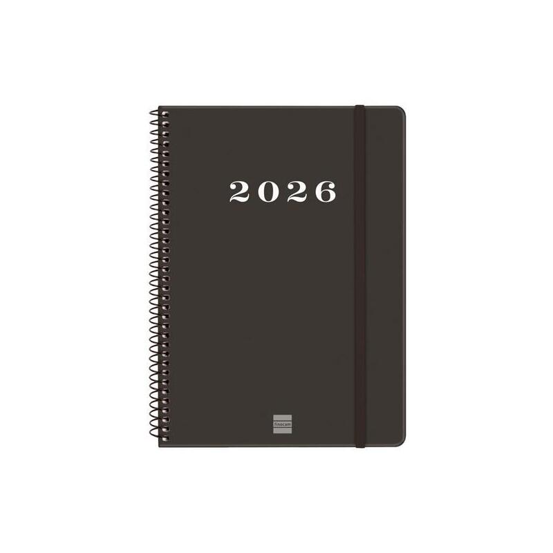 Finocam Agenda Espiral My E10-155x212mm Svh Tapa Dura Negro 2026