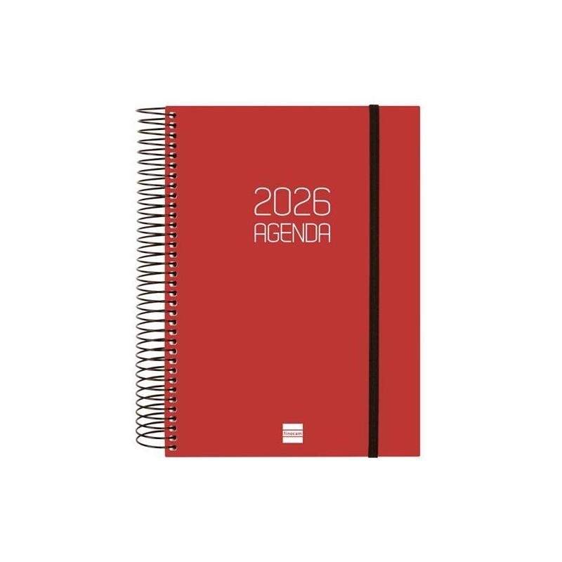 Finocam Agenda Espiral Opaque E10-155x212mm 1dp Tapa Pp Burdeos 2026