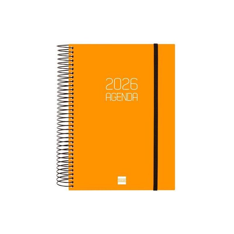Finocam Agenda Espiral Opaque E10-155x212mm 1dp Tapa Pp Naranja 2026
