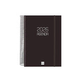 Finocam Agenda Espiral Opaque E10-155x212mm 1dp Tapa Pp Negro 2026