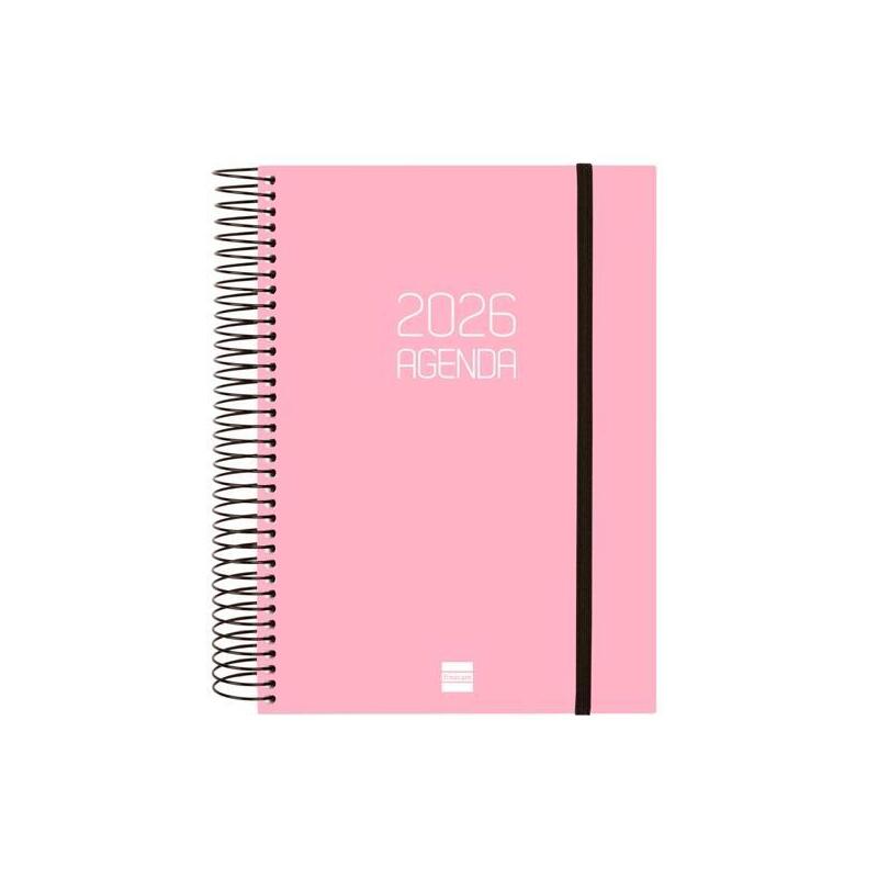 Finocam Agenda Espiral Opaque E10-155x212mm 1dp Tapa Pp Rosa 2026